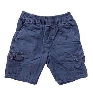 Canyon Club Boy’s Navy Blue Pull On Elastic Waist Cotton Cargo Shorts Size 5